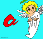 Dibujo Ángel pintado por lucia