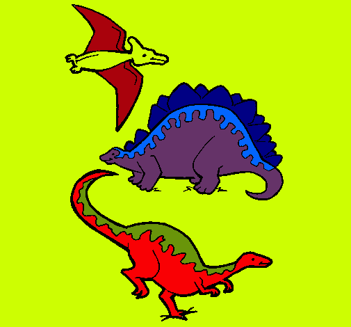 Tres clases de dinosaurios