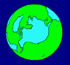 Dibujo Planeta Tierra pintado por camila