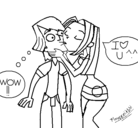 Dibujo Beso pintado por yi