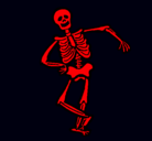 Dibujo Esqueleto contento pintado por edelmiro