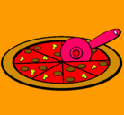 Dibujo Pizza pintado por nathy