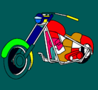 Dibujo Moto pintado por irene
