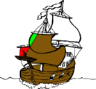Dibujo Barco pintado por mauricio