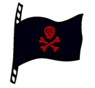 Dibujo Bandera pirata pintado por CALAVERIS
