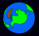 Dibujo Planeta Tierra pintado por barlio