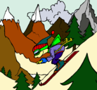 Dibujo Esquiador pintado por ana