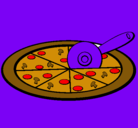 Dibujo Pizza pintado por carladaniela