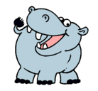 Dibujo Hipopótamo pintado por CLAUDIA