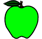 Dibujo manzana pintado por reyna