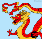 Dibujo Dragón chino pintado por fabiana