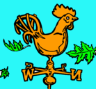 Dibujo Veletas y gallo pintado por camilaguzman
