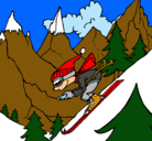 Dibujo Esquiador pintado por oswaldo