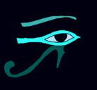 Dibujo Ojo Horus pintado por mm