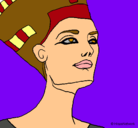 Dibujo Busto de Nefertiti pintado por LILIPOP