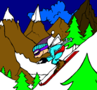 Dibujo Esquiador pintado por josegomez