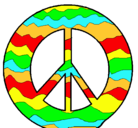 Dibujo Símbolo de la paz pintado por nicole