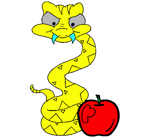 Serpiente y manzana