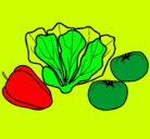 Dibujo Verduras pintado por sofia