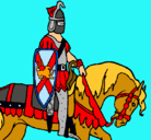 Dibujo Caballero a caballo pintado por sara