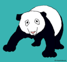Dibujo Oso panda pintado por valeri