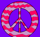 Dibujo Símbolo de la paz pintado por nicole