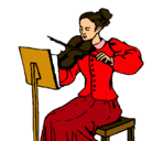 Dibujo Dama violinista pintado por Ruth