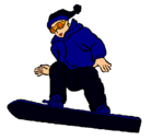 Dibujo Snowboard pintado por laudy