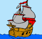 Dibujo Barco pintado por eriberto