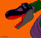 Dibujo Esqueleto tiranosaurio rex pintado por *************************