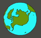 Dibujo Planeta Tierra pintado por amanda