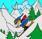Dibujo Esquiador pintado por Gustavo