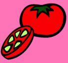 Dibujo Tomate pintado por danielaXD