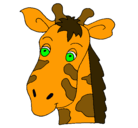 Dibujo Cara de jirafa pintado por lau
