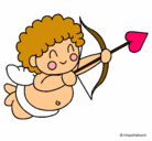 Dibujo Cupido pintado por Carmen