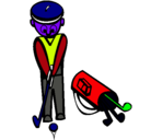 Dibujo Jugador de golf II pintado por valentina
