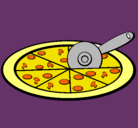 Dibujo Pizza pintado por dayana