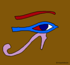 Dibujo Ojo Horus pintado por yareli
