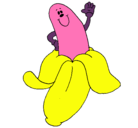 Dibujo Banana pintado por valeria