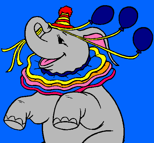 Elefante con 3 globos