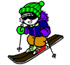 Dibujo Niño esquiando pintado por jacquelinegato
