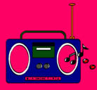 Dibujo Radio cassette 2 pintado por felipe