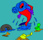 Dibujo Contaminación marina pintado por Luis