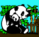 Dibujo Mama panda pintado por evapelayo