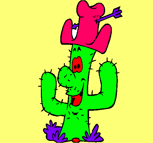 Cactus con sombrero