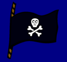 Dibujo Bandera pirata pintado por samantha
