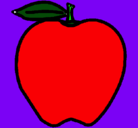 Dibujo manzana pintado por minikeity