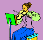 Dibujo Dama violinista pintado por Leonardo
