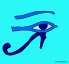 Dibujo Ojo Horus pintado por naiara