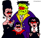 Dibujo Familia de monstruos pintado por jennifer